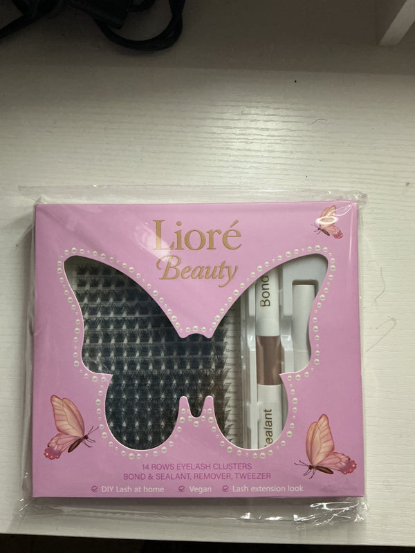 Lioré Beauty Lash Extension Kit Wispy Luxe – 14 Row Clusters