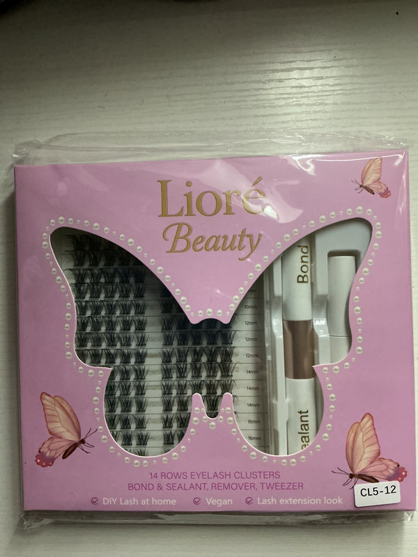 Lioré Beauty Lash Extension Kit Soft Glam – 14 Row Clusters