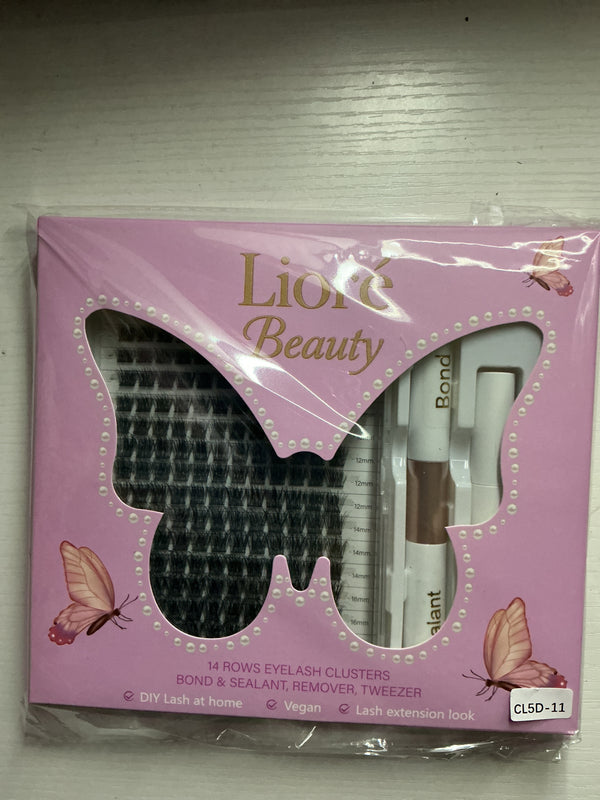Lioré Beauty Lash Extension Kit – 14 Row Clusters