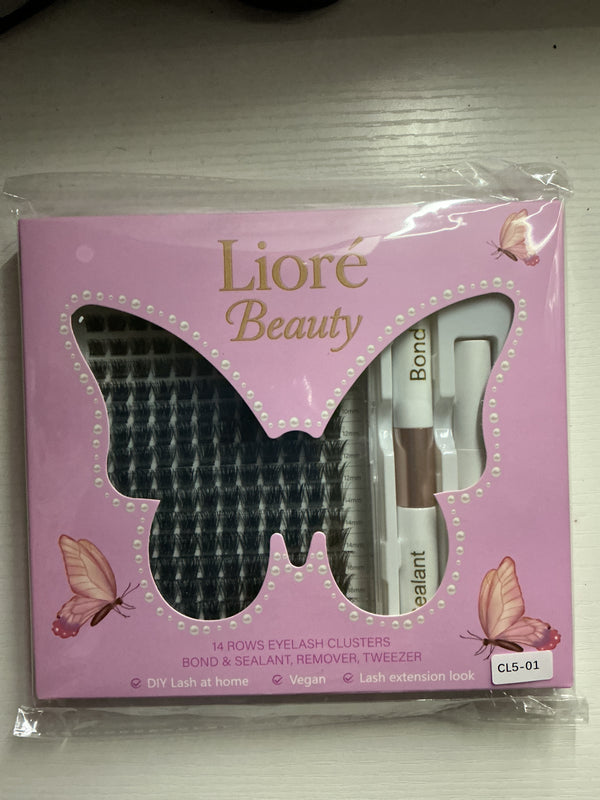 Lioré Beauty Lash Extension Kit Pure Glam– 14 Row Clusters