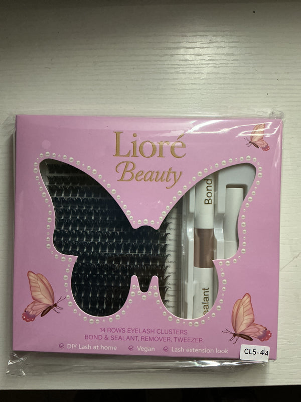Lioré Beauty Lash Extension Kit Full Drama– 14 Row Clusters